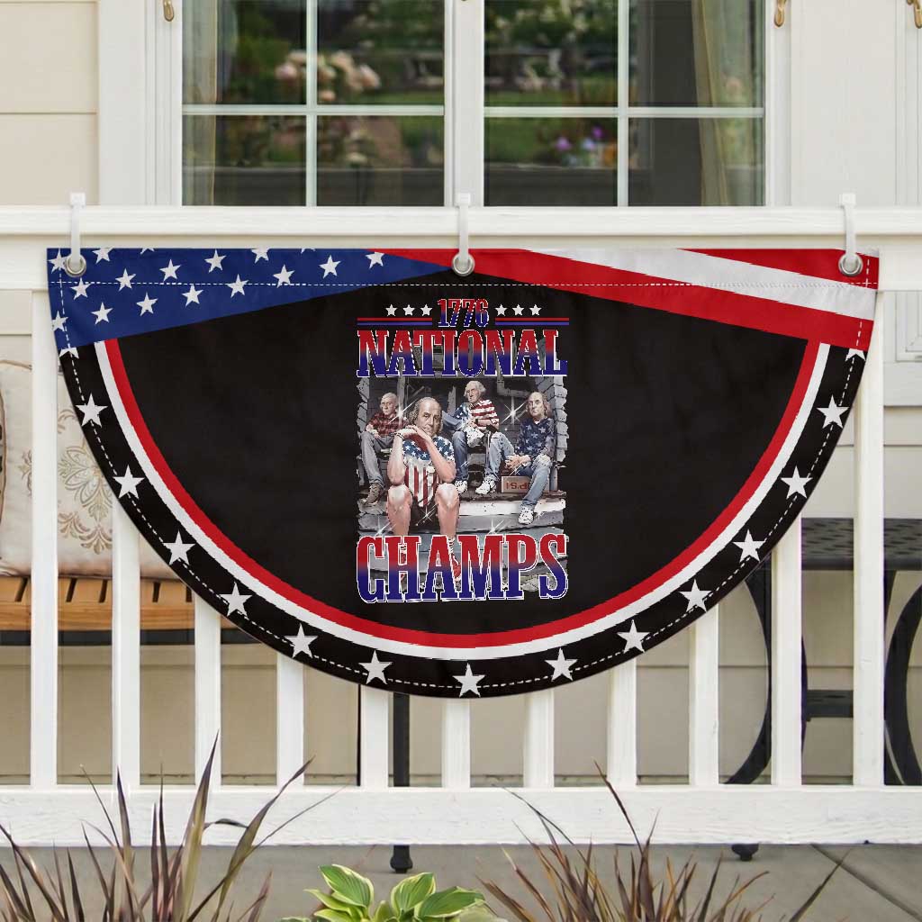 1776 National Champs Patriotic Fan Flag Funny Founding Father USA 250th Anniversary