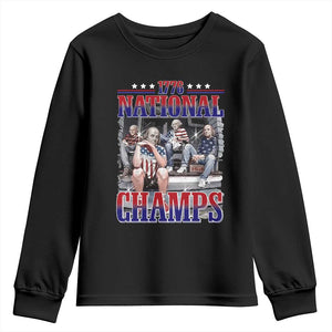 1776 National Champs Youth Sweatshirt Funny Founding Father USA 250th Anniversary