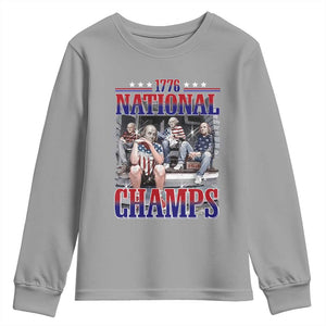 1776 National Champs Youth Sweatshirt Funny Founding Father USA 250th Anniversary