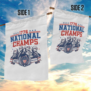 1776 National Champs Garden Flag Funny Founding Fathers Sunglasses Patriotic 4th of July