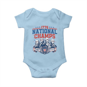 1776 National Champs Baby Onesie Funny Founding Fathers Sunglasses Patriotic 4th of July