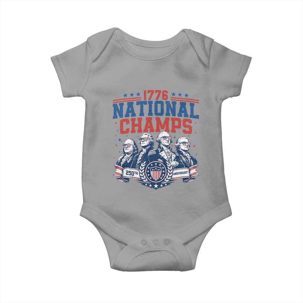 1776 National Champs Baby Onesie Funny Founding Fathers Sunglasses Patriotic 4th of July