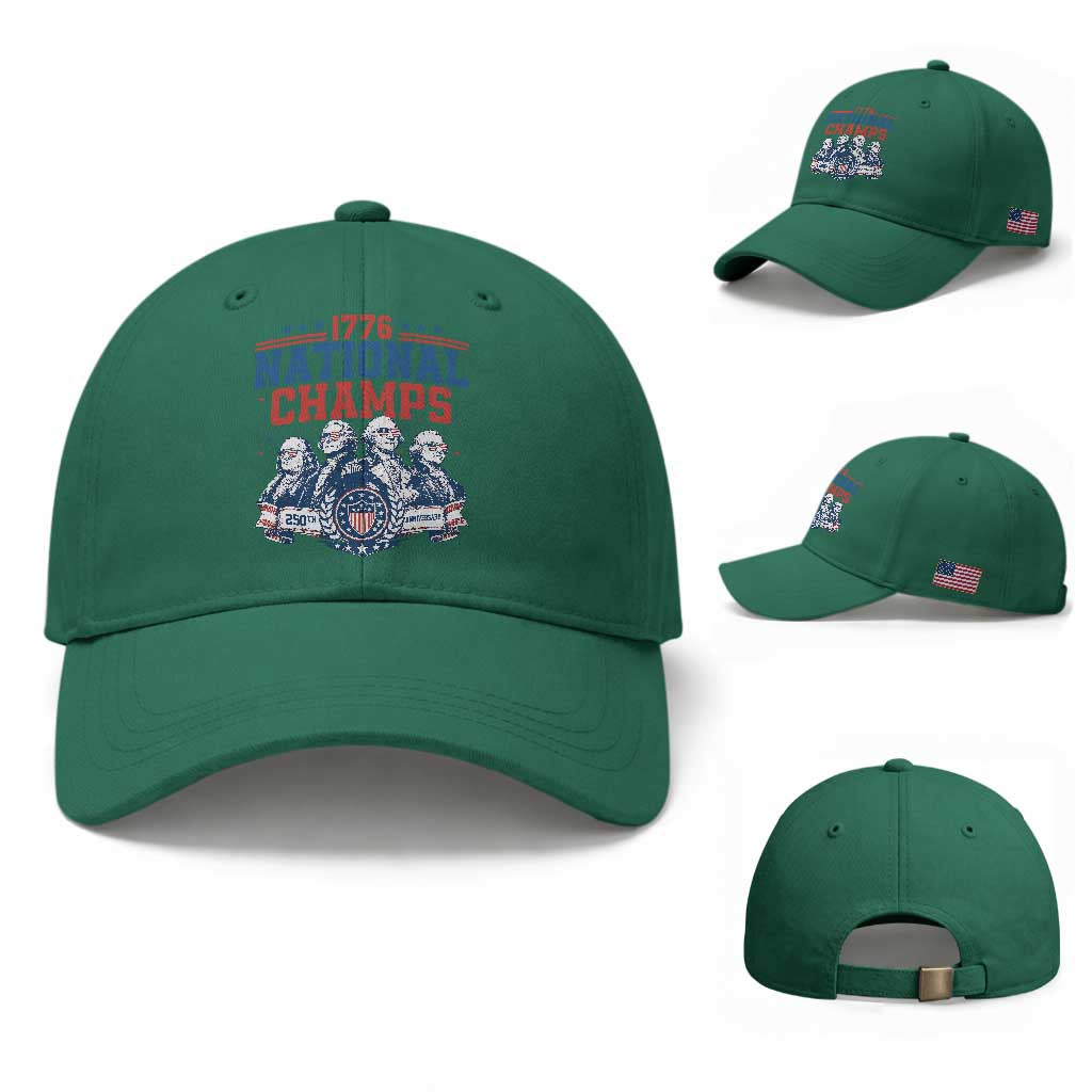 1776 National Champs Baseball Cap Funny Founding Fathers Sunglasses Patriotic 4th of July