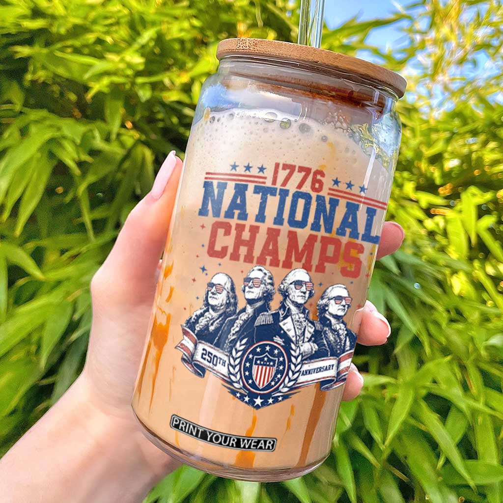 1776 National Champs Glass Can Funny Founding Fathers Sunglasses Patriotic 4th of July
