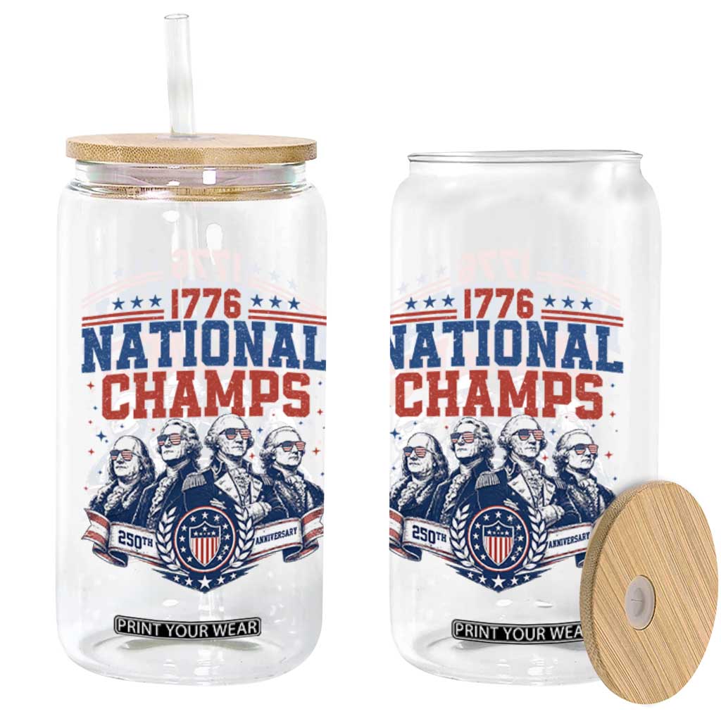 1776 National Champs Glass Can Funny Founding Fathers Sunglasses Patriotic 4th of July