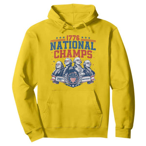1776 National Champs Hoodie Funny Founding Fathers Sunglasses Patriotic 4th of July