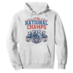 1776 National Champs Hoodie Funny Founding Fathers Sunglasses Patriotic 4th of July