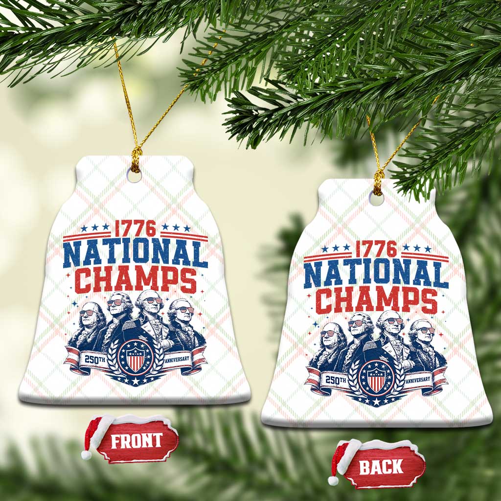 1776 National Champs Ceramic Ornament Funny Founding Fathers Sunglasses Patriotic 4th of July