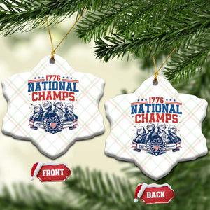 1776 National Champs Ceramic Ornament Funny Founding Fathers Sunglasses Patriotic 4th of July