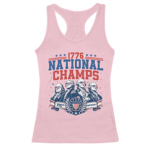 1776 National Champs Racerback Tank Top Funny Founding Fathers Sunglasses Patriotic 4th of July