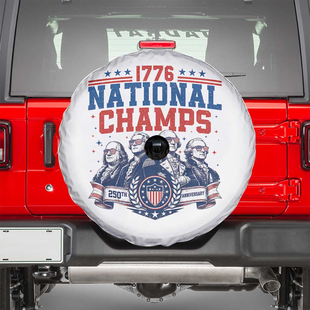 1776 National Champs Spare Tire Cover Funny Founding Fathers Sunglasses Patriotic 4th of July