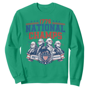 1776 National Champs Sweatshirt Funny Founding Fathers Sunglasses Patriotic 4th of July