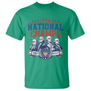 1776 National Champs T Shirt Funny Founding Fathers Sunglasses Patriotic 4th of July