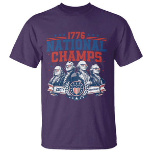 1776 National Champs T Shirt Funny Founding Fathers Sunglasses Patriotic 4th of July