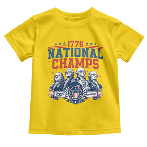 1776 National Champs Toddler T Shirt Funny Founding Fathers Sunglasses Patriotic 4th of July TS14 Daisy Print Your Wear