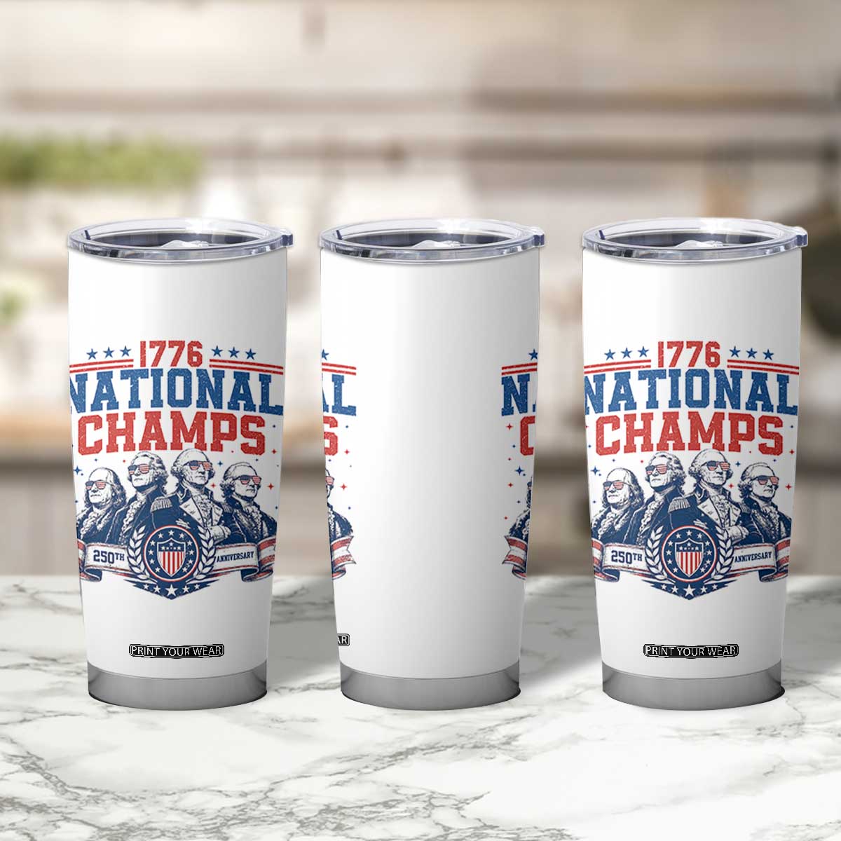 1776 National Champs Tumbler Cup Funny Founding Fathers Sunglasses Patriotic 4th of July