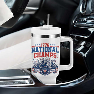 1776 National Champs Tumbler With Handle Funny Founding Fathers Sunglasses Patriotic 4th of July