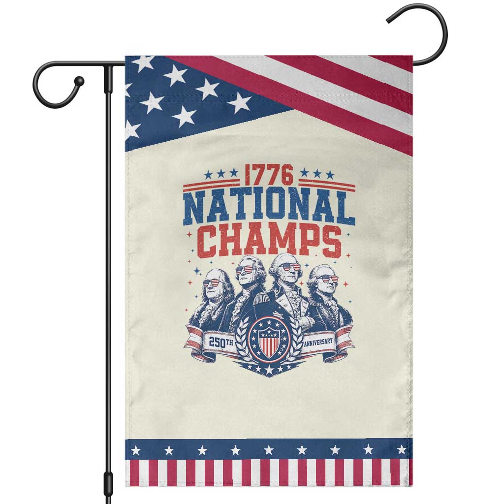 1776 National Champs Patriotic Garden Flag Funny Founding Fathers Sunglasses Patriotic 4th of July