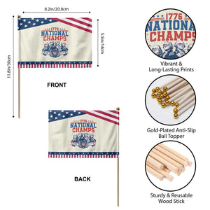 1776 National Champs Patriotic Handheld Flag Funny Founding Fathers Sunglasses Patriotic 4th of July