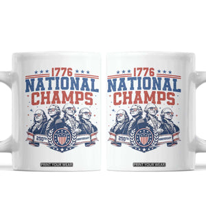 1776 National Champs Coffee Mug Funny Founding Fathers Sunglasses Patriotic 4th of July