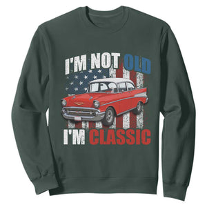 I'm Not Old I'm Classic Sweatshirt American Classic Collector Car US Flag