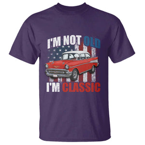 I'm Not Old I'm Classic T Shirt American Classic Collector Car US Flag
