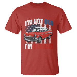 I'm Not Old I'm Classic T Shirt American Classic Collector Car US Flag