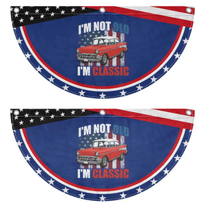 I'm Not Old I'm Classic Patriotic Fan Flag American Classic Collector Car US Flag