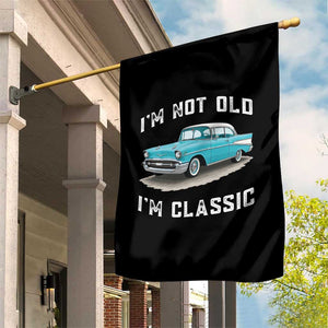 I'm Not Old I'm Classic Garden Flag Vintage 1957 Turquoise Classic Car