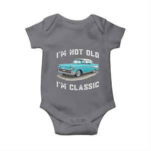 I'm Not Old I'm Classic Baby Onesie Vintage 1957 Turquoise Classic Car