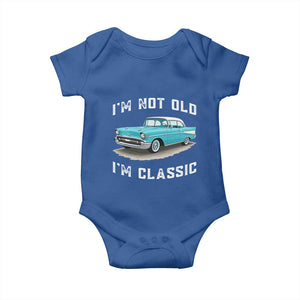I'm Not Old I'm Classic Baby Onesie Vintage 1957 Turquoise Classic Car