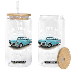 I'm Not Old I'm Classic Glass Can Vintage 1957 Turquoise Classic Car