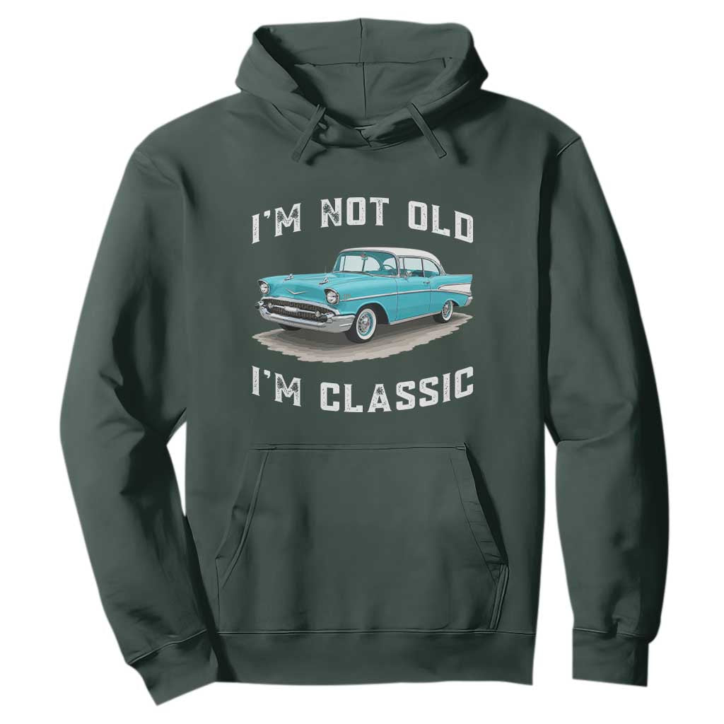 I'm Not Old I'm Classic Hoodie Vintage 1957 Turquoise Classic Car