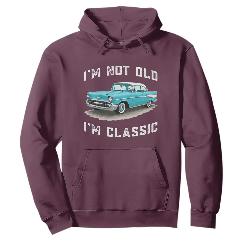 I'm Not Old I'm Classic Hoodie Vintage 1957 Turquoise Classic Car