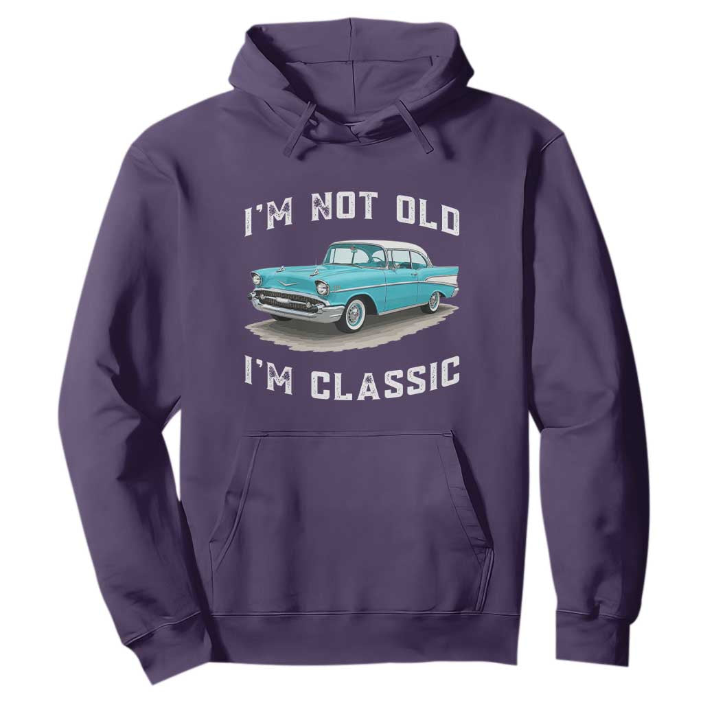 I'm Not Old I'm Classic Hoodie Vintage 1957 Turquoise Classic Car