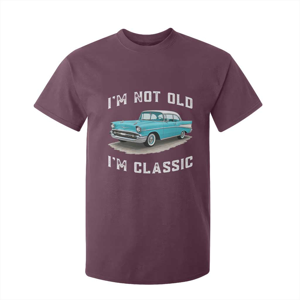 I'm Not Old I'm Classic T Shirt For Kid Vintage 1957 Turquoise Classic Car