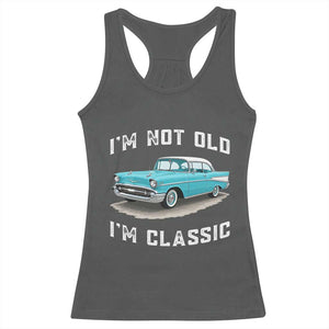 I'm Not Old I'm Classic Racerback Tank Top Vintage 1957 Turquoise Classic Car
