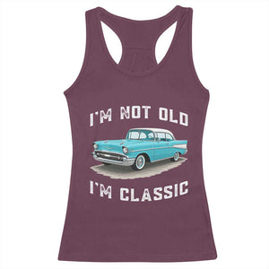I'm Not Old I'm Classic Racerback Tank Top Vintage 1957 Turquoise Classic Car