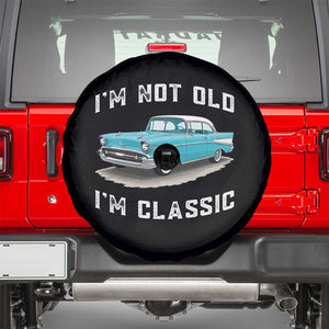 I'm Not Old I'm Classic Spare Tire Cover Vintage 1957 Turquoise Classic Car