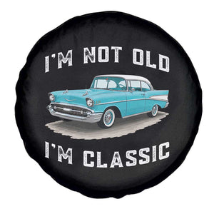 I'm Not Old I'm Classic Spare Tire Cover Vintage 1957 Turquoise Classic Car