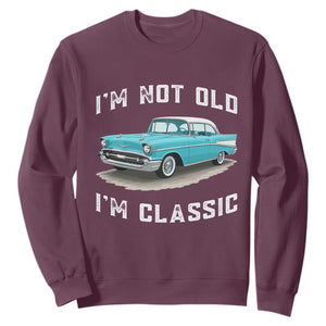 I'm Not Old I'm Classic Sweatshirt Vintage 1957 Turquoise Classic Car