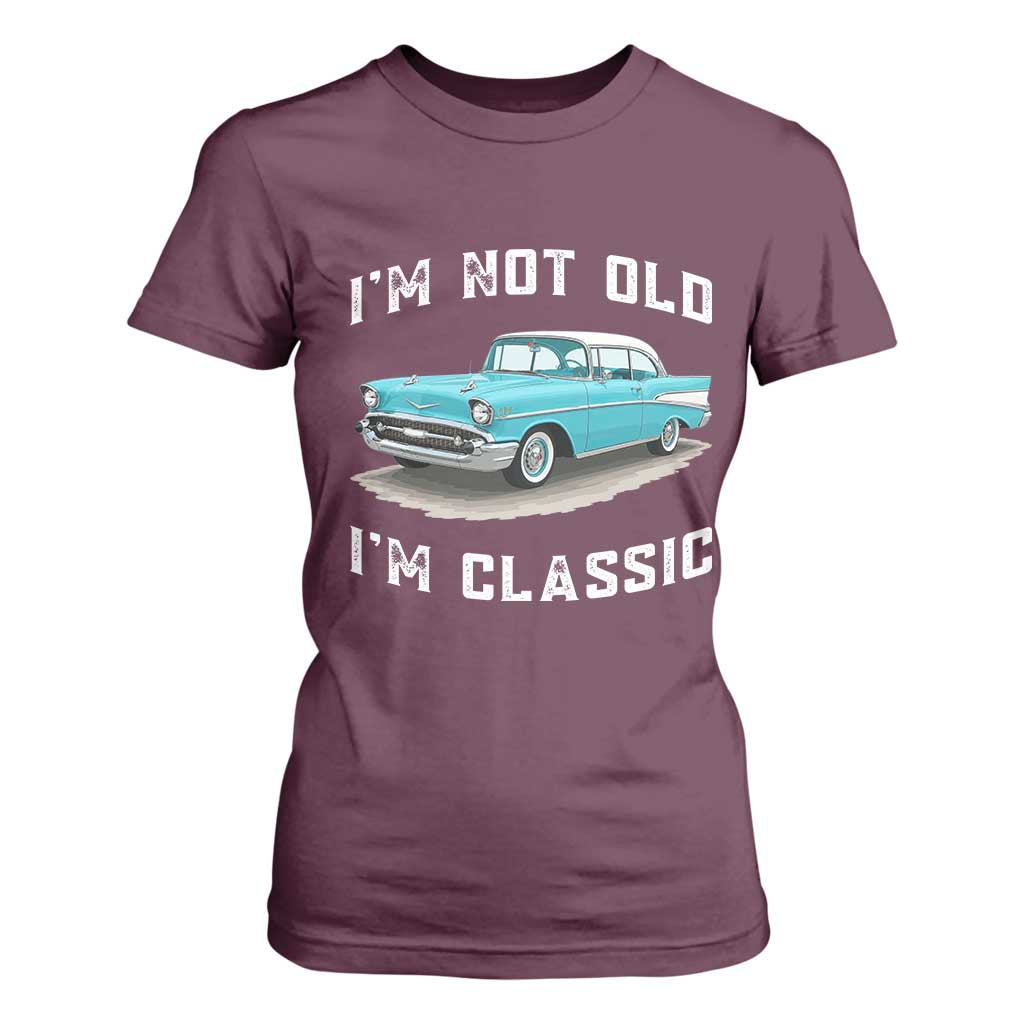 I'm Not Old I'm Classic T Shirt For Women Vintage 1957 Turquoise Classic Car