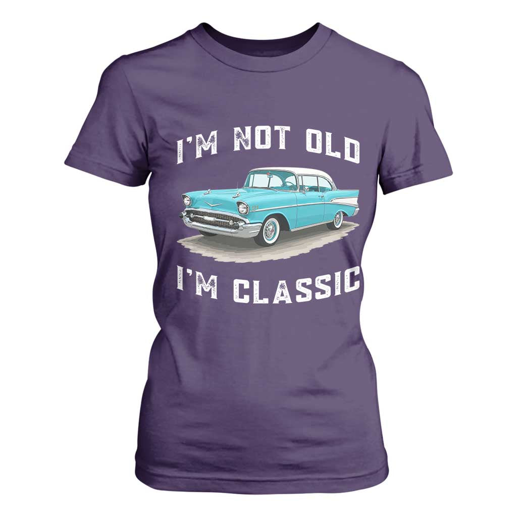 I'm Not Old I'm Classic T Shirt For Women Vintage 1957 Turquoise Classic Car