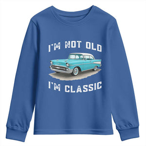 I'm Not Old I'm Classic Youth Sweatshirt Vintage 1957 Turquoise Classic Car
