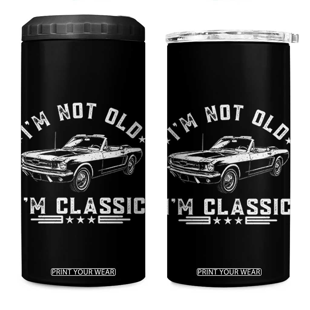 I'm Not Old I'm Classic 4 in 1 Can Cooler Tumbler Vintage 1963 Classic Sports Car