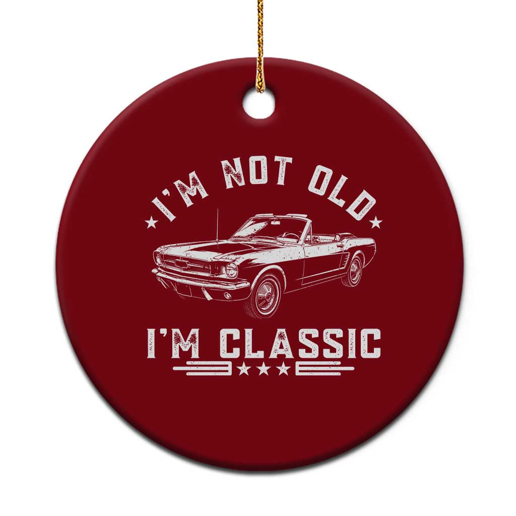 I'm Not Old I'm Classic Ceramic Ornament Vintage 1963 Classic Sports Car TS14 1pc Red Print Your Wear