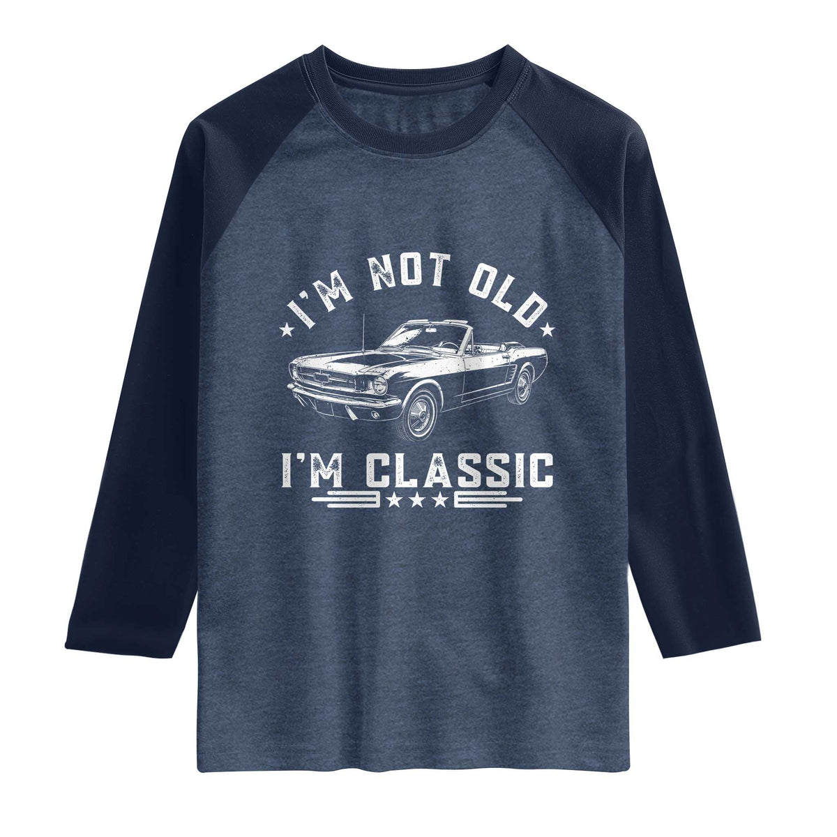 I'm Not Old I'm Classic Raglan Shirt Vintage 1963 Classic Sports Car