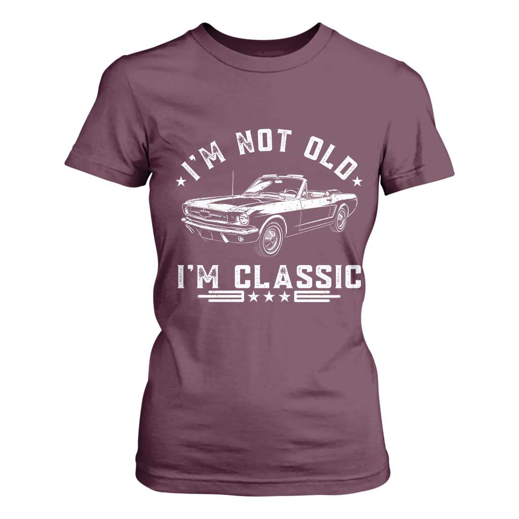I'm Not Old I'm Classic T Shirt For Women Vintage 1963 Classic Sports Car