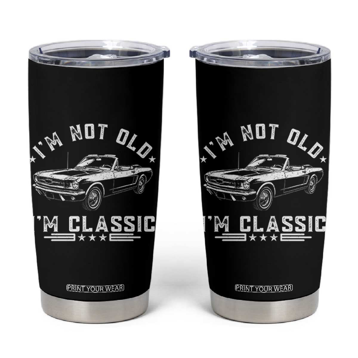 I'm Not Old I'm Classic Tumbler Cup Vintage 1963 Classic Sports Car