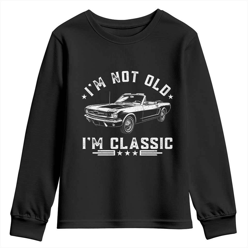 I'm Not Old I'm Classic Youth Sweatshirt Vintage 1963 Classic Sports Car TS14 Black Print Your Wear